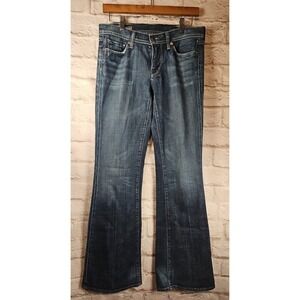 Citizens Of Humanity Ingrid #002 Blue Jeans Low Waist Flair Size 28 Stretch EUC